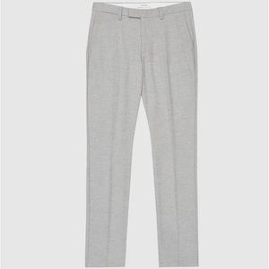 REISS NWOT Men’s Slim Wool Blend Soft Gray Trousers Size 32